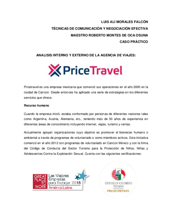 ¿Qué tipo de agencia es Price Travel?