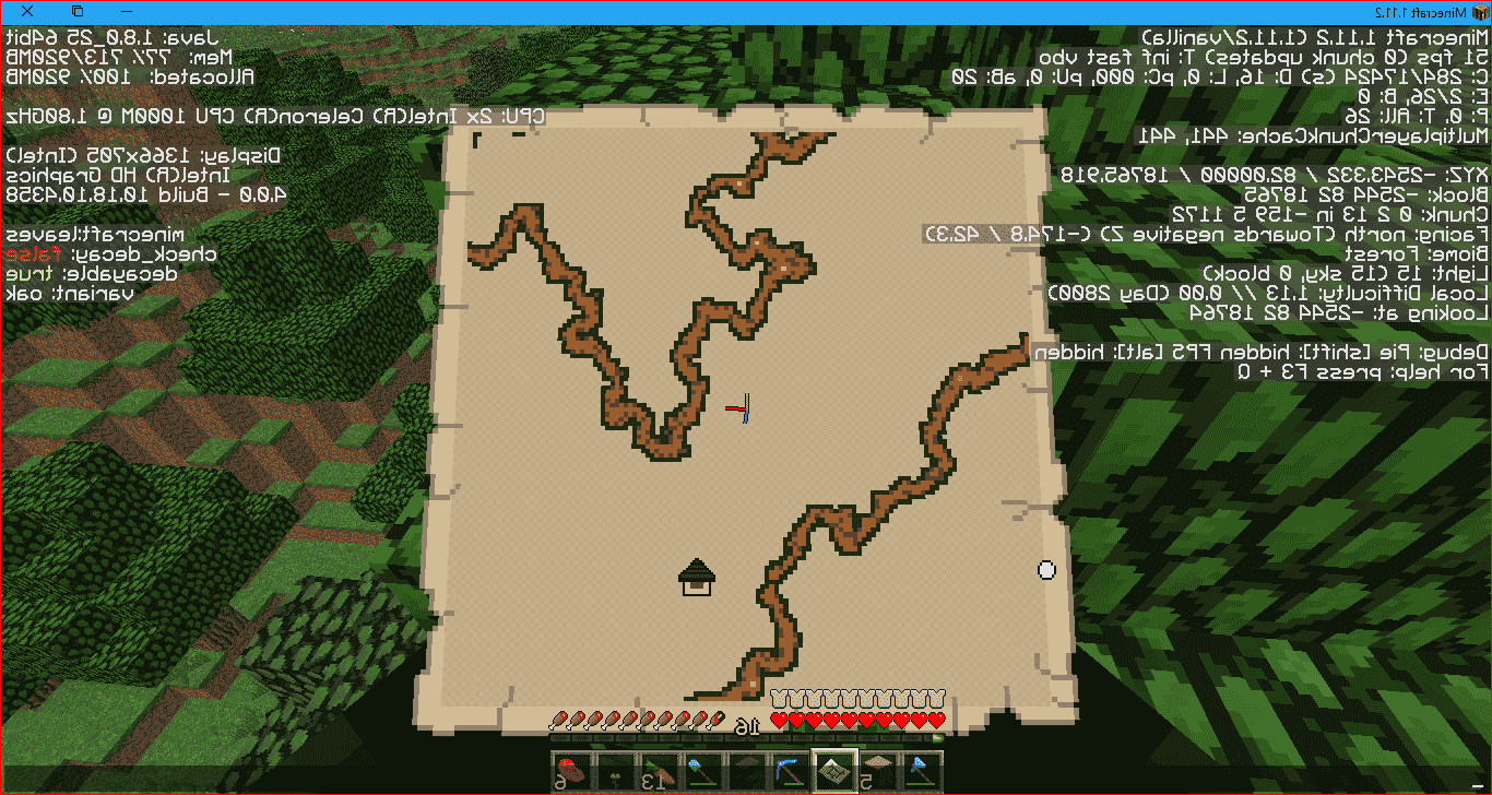 ¿Cuánto mide el mapa de Minecraft?