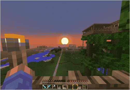 ¿Por qué lado sale el sol en Minecraft?