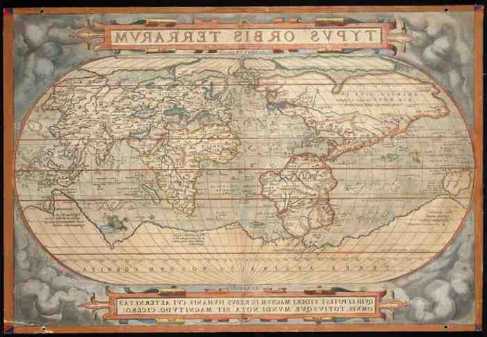 ¿Qué continentes muestra el mapa mundial de Ortelius 1570?